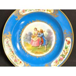 Rare Assiette Chateau des Tuileries Porcelaine