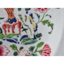 Plat 18ème Chinois Porcelaine Chine Qianlong