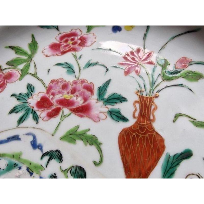 Plat 18ème Chinois Porcelaine Chine Qianlong