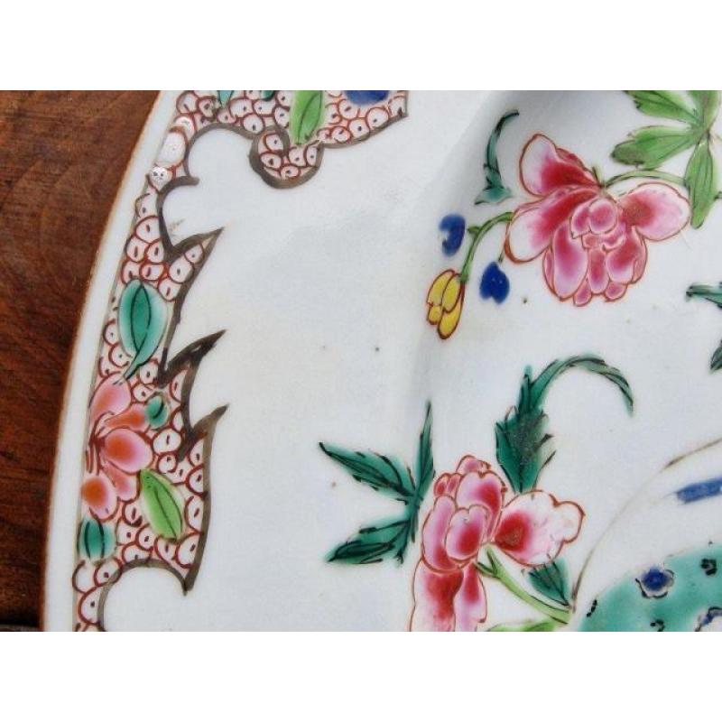 Plat 18ème Chinois Porcelaine Chine Qianlong