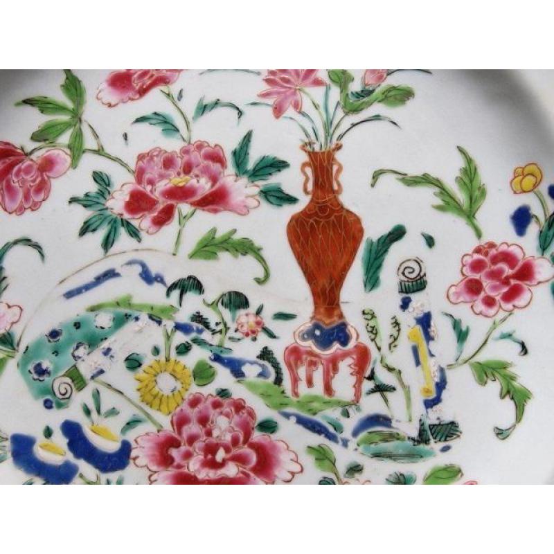 Plat 18ème Chinois Porcelaine Chine Qianlong