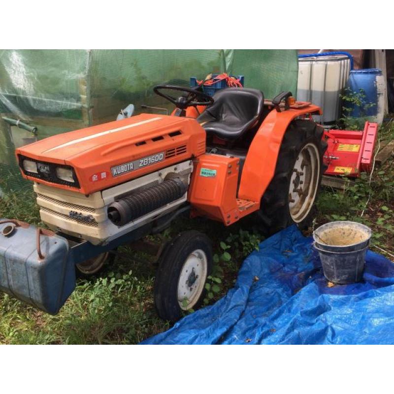 Tracteur kubota ZB1600 + broyeur mistral 93c + bac benne